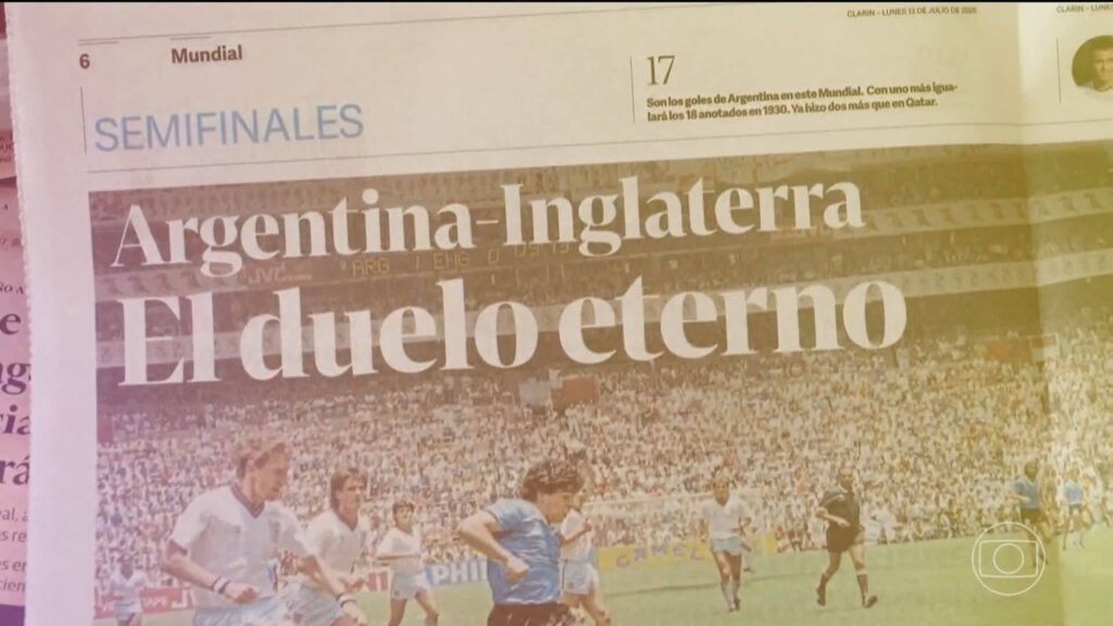 Rivalidade entre Argentina e Inglaterra incendeia a Copa
