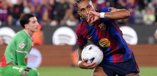 Goleada do Barcelona: show de Raphinha e Yamal