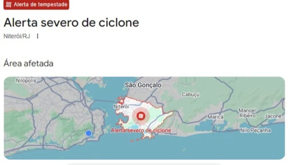 O susto com o alerta de ciclone em Niterói