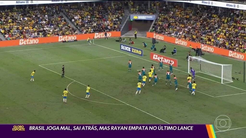 O suado empate da seleção brasileira diante da Austrália
